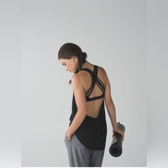 Lululemon Wild Tank Black Tank Top Size: 6 - Picture 4 of 15
